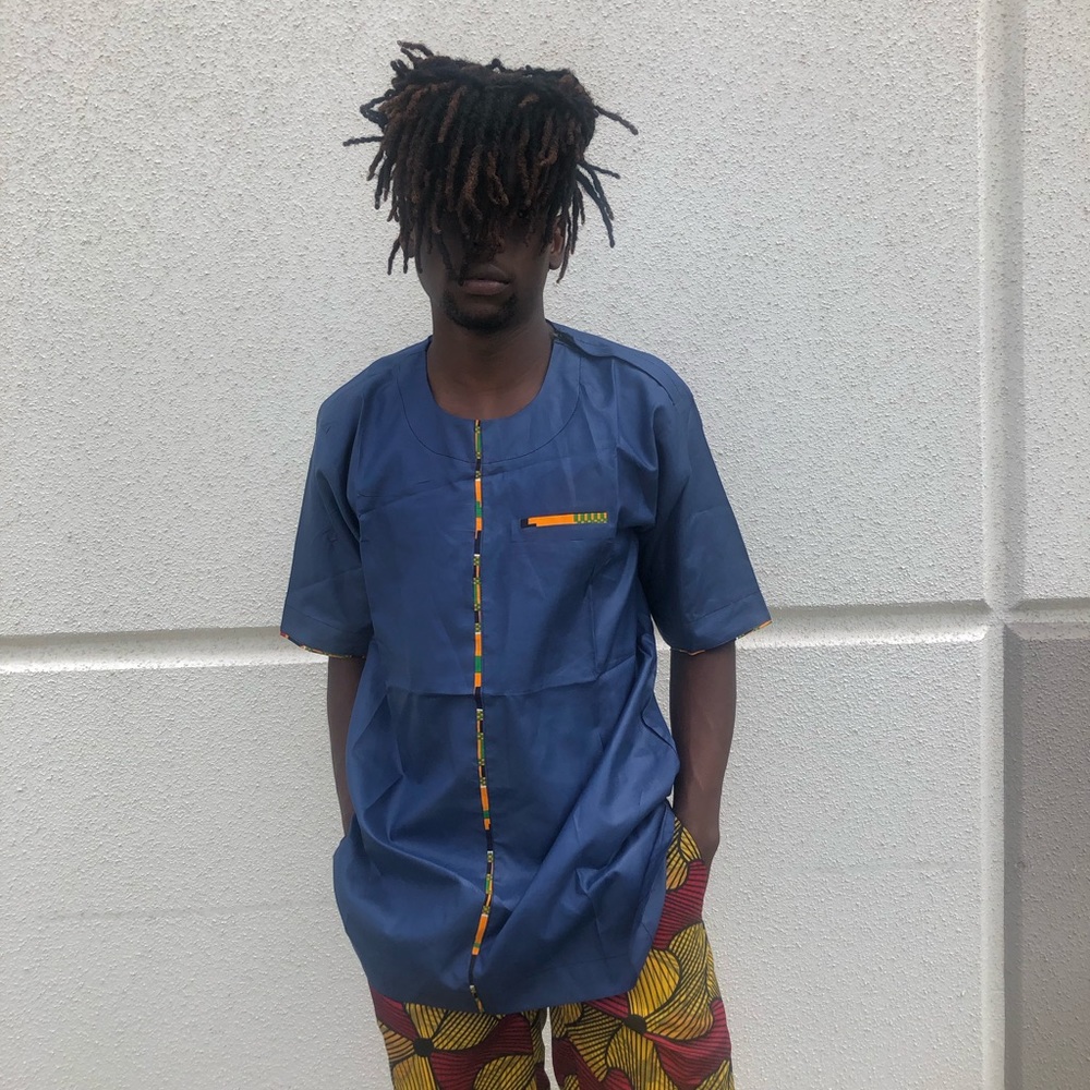 African clothing men Danshiki kente Ankara shirt